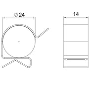 OBO Bettermann - Befestigungsklammer Trägerklammer SCC 1-4 D24 für Kabel, 19-24mm − 100 Stück