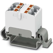 Phoenix Contact - Durchgangs-Reihenklemme Verteilerblock PTFIX 6X4-NS35A WH waager, 0,2-6qmm ws − 10 Stück