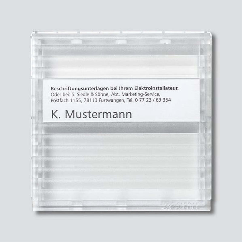 Siedle&Söhne - Zubehör/Ersatzteile für Türkommunikation Sichtfenster klar 200019641-00 f.BKV 611