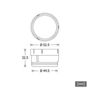 LTS Licht&Leuchten - Lichttechnisches Zubehör/Ersatzteile für Leuchten Konusverlängerung ILVY-ZBVL 033 sw schwarz