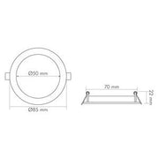 Nobile - Decken-/Wandleuchte LED-Panel Flat IP44 1576035011 840, 350mA, ws
