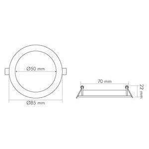 Nobile - Decken-/Wandleuchte LED-Panel Flat IP44 1576035011 840, 350mA, ws