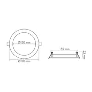 Nobile - Decken-/Wandleuchte LED-Panel Flat 1571304147 SCCT, 350mA, titan