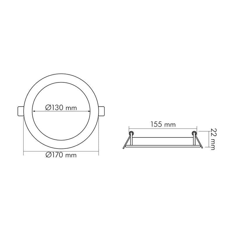 Nobile - Decken-/Wandleuchte LED-Panel Flat 1571304147 SCCT, 350mA, titan