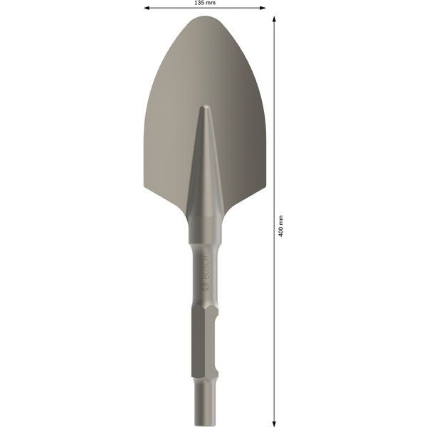 Bosch - Maschinenmeißel PRO HEX 30-4C Spatmeißel, 2608690110 gerundet 135 x 400