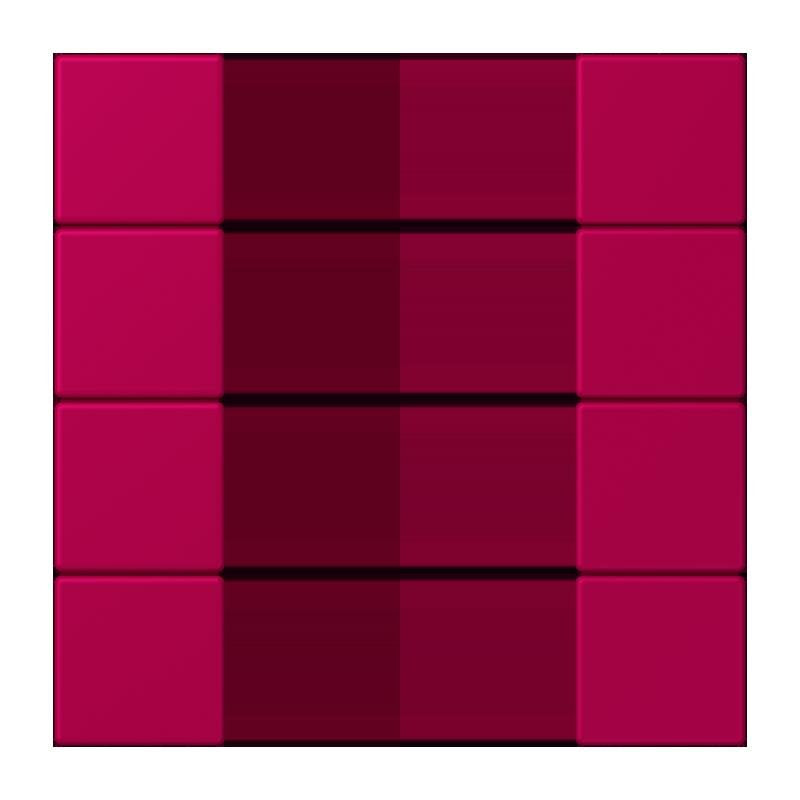 Jung - Abdeckung/Bedienelement für Installationsschalterprogramme Tastensatz 4fach LC 504 TSA 230 rouge rubia