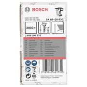 Bosch - Nagel für Nagelgerät Senkkopf-Stift SK64 20G, 2608200533 63 mm verzinkt 2000