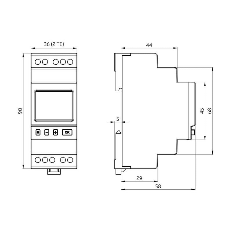 BEG Brück Electronic - Verteilerschaltuhr digital Zeitschaltuhr TS-DW-3-NFC