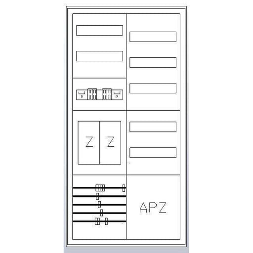 ABN - Zähler-Komplettschrank Zählerschrank S27EA820 eHZ 2Z 1V 1APZ