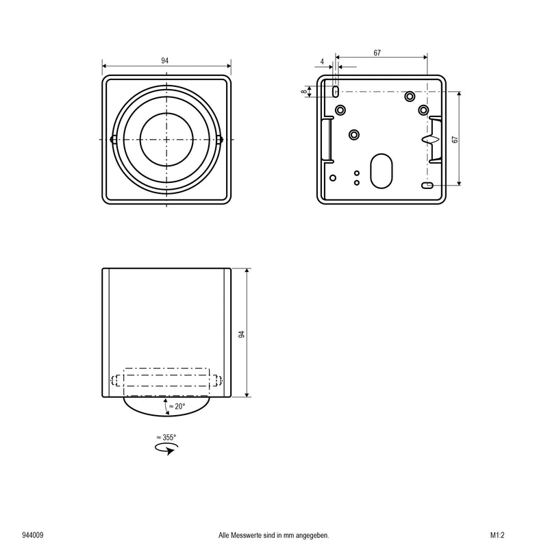 EVN Lichttechnik - Downlight/Strahler/Flutlicht Hochvolt Deckenleuchte 944009