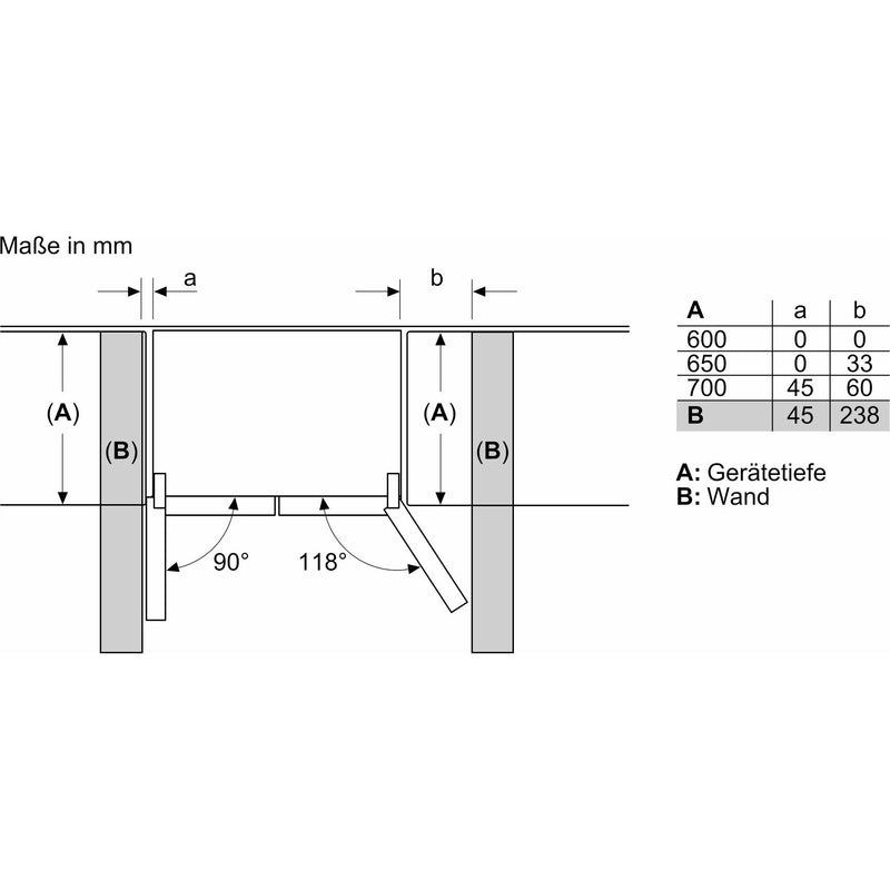 Bosch - Kühl-/Gefrierkombination MultiDoorKühl/Gefrierkombi KFN96APEA Serie6