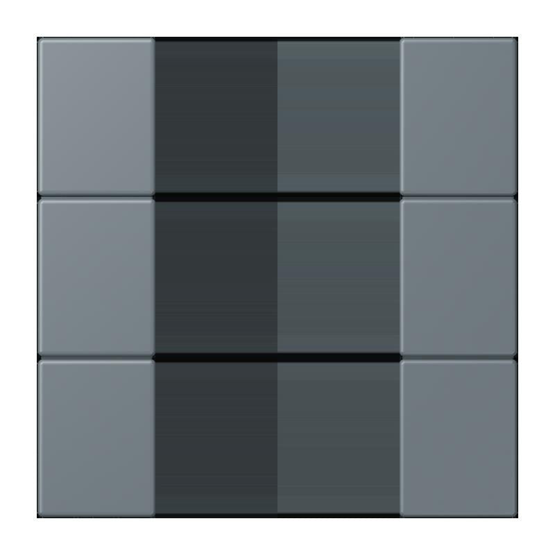 Jung - Abdeckung/Bedienelement für Installationsschalterprogramme Tastensatz 3fach LC 503 TSA 251 gris 59
