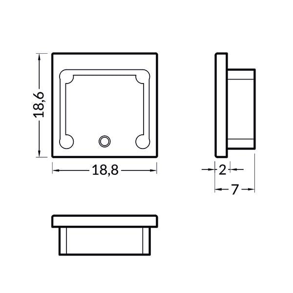 Brumberg Leuchten - Mechanisches Zubehör/Ersatzteile für Leuchten Endkappen-Set 53089260