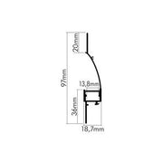 Nobile - Zubehör/Ersatzteile für Lichtschlauch/-band Alu Profil Voute 2m 5011149903 − 1 Stück
