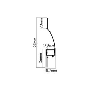 Nobile - Zubehör/Ersatzteile für Lichtschlauch/-band Alu Profil Voute 2m 5011149903 − 1 Stück