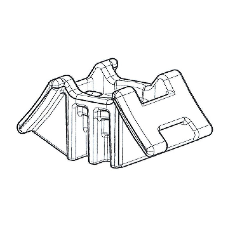 HellermannTyton - Befestigungssockel und -element für Kabelbinder Kabelhalter S2CM25 − 500 Stück