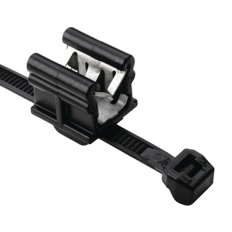 HellermannTyton - Kabelbinder Befestigungsbinder T50ROSEC19-MC5-BK-D1 Edgeclip − 500 Stück