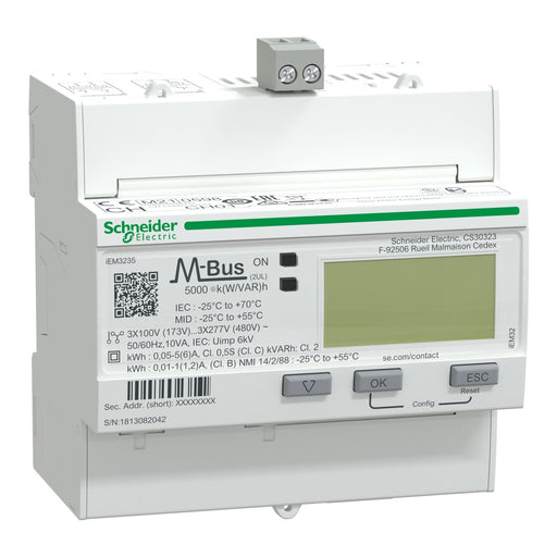 Schneider Electric - Elektrizitätszähler Energiezähler A9MEM3235 3P 5A M-BUS 1E/1AMID