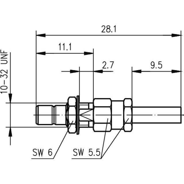 Telegärtner - Koax-Steckverbinder SMB-Kabeleinbaustecker cr 100024843 AU, RG174/U,188A/U − 5 Stück