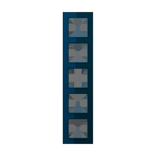 Jung - Abdeckrahmen Glasrahmen 5fach AC 585 GL NB nachtblau
