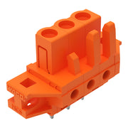 WAGO - Leiterplattensteckverbinder THT-Federleiste gerade 232-163/031-000 Maß 5,08mm,orange − 50 Stück