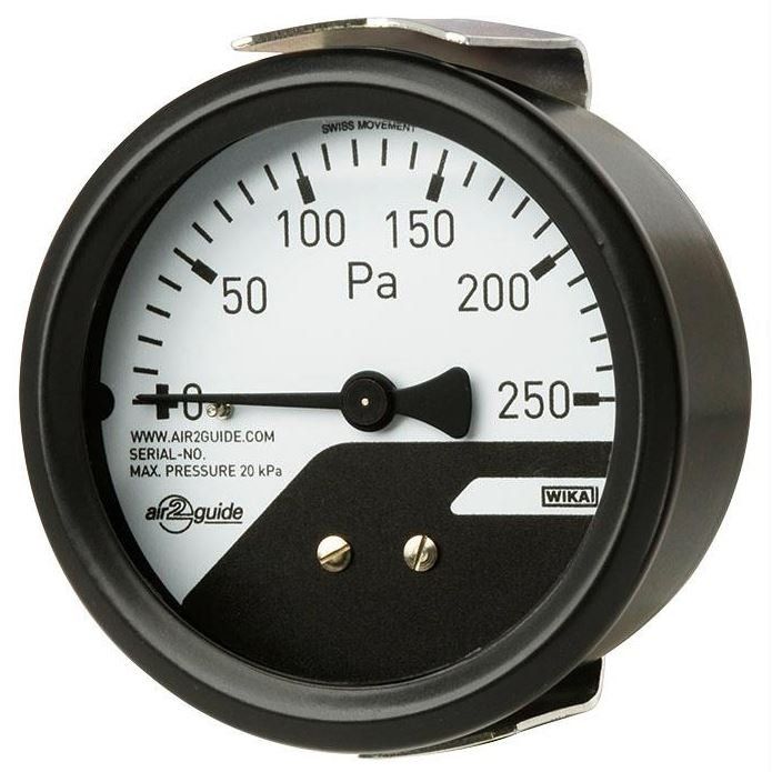 Wika Wiegand - Differenzdruckmanometer Diff.Druck.Messg. A2G-mini 40412095 0 Pa-500 Pa Einbau