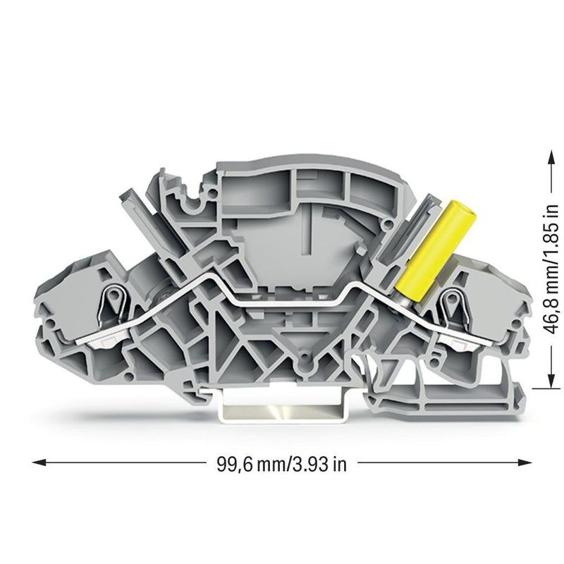 WAGO - Durchgangs-Reihenklemme 2-Leiter-Durchgangsklemme 2007-8801/041-000 6mm² − 20 Stück