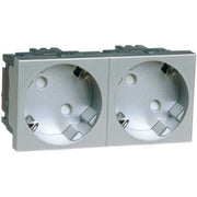 Peha - Schalter-/Steckdosenkombination SCHUKO-EB-Steckd.2-fachalu D 6212.70 EMS SI WI 16A 250V 2-pol.33G