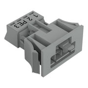 WAGO - Geräteanschluss für steckbare Gebäudeinstallation Snap-In-Stecker 890-754/062-000 4-polig,Kod. B,grau − 50 Stück