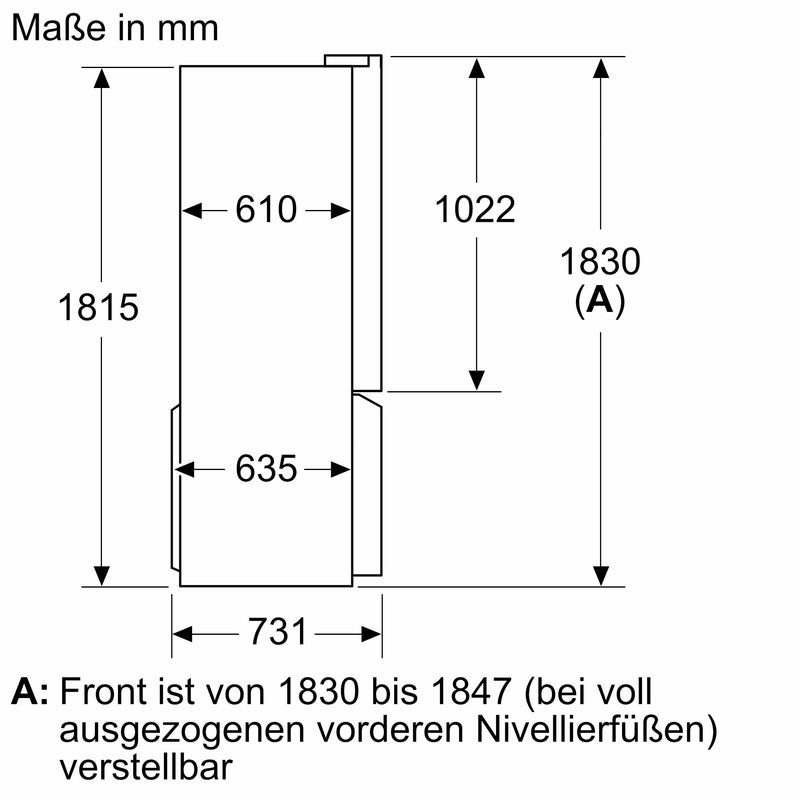 Siemens - Kühl-/Gefrierkombination MultiDoorKühl/Gefrierkombi KF96NVPEA IQ300