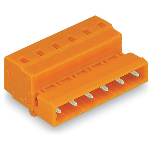WAGO - Kabelsteckverbinder für Leiterplattensteckverbinder 1-Leiter-Stiftleiste 731-634/018-000 CAGECLAMP,2,5mm²,or − 50 Stück