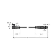 Turck - Konfektioniertes Sensor-Aktor-Kabel Aktuator- u. Sensorleitung PKW4M-1-PSG3M/TEL PVC