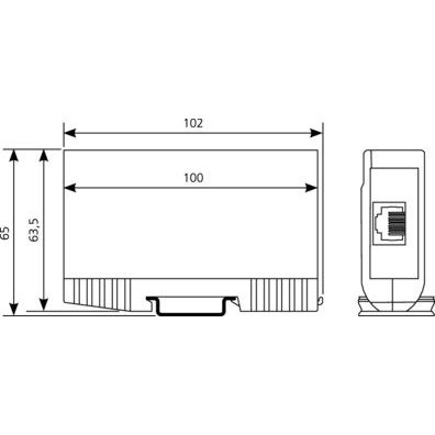 Telegärtner - Überspannungsschutzgerät für Energie- u. Informationstechnik Überspannungsschutz 100023189 RJ45-SPD Class EA