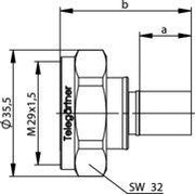 Telegärtner - Koax-Steckverbinder 7-16-Kabelstecker cr/cr 100024415 50Ohm G37(2.7/7.25)