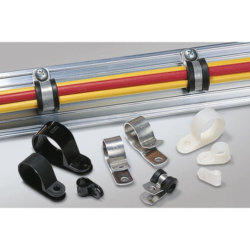 HellermannTyton - Befestigungsschelle für Kabel/Rohre Befestigungsschelle ALU12-ALU-NA-C1 − 100 Stück
