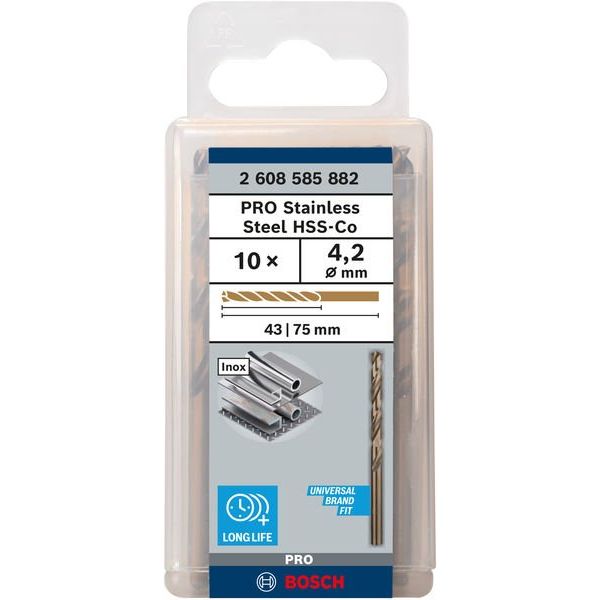Bosch - Bohrer PRO Stainless Steel HSS-Co 2608585882 Spiralbohrer 4,2 x