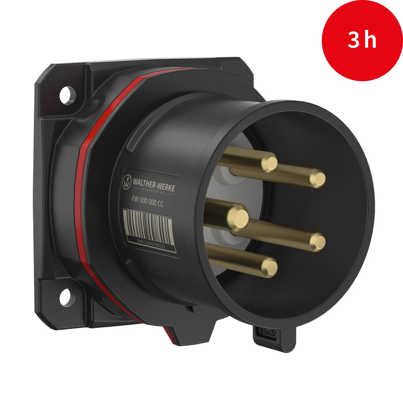 Walther Werke - CEE-Gerätestecker (IEC 60309) CEE NEO Phasenwender FW610503PH gerade 16A5P3h IP54 − 10 Stück