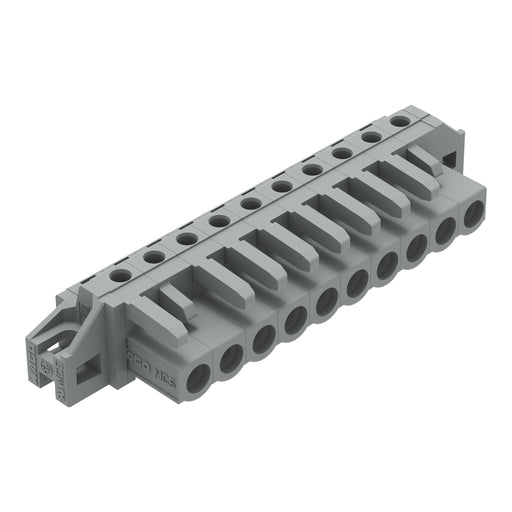 WAGO - Leiterplattensteckverbinder THT-Federleiste abgewink. 232-240/031-000 Rastermaß 5mm,grau − 25 Stück