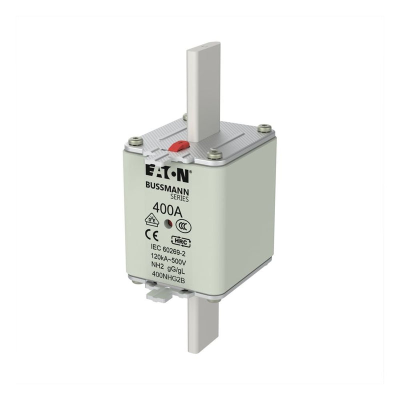 Eaton - Messersicherung Sicherungseinsatz Nieders. NH FUSE 40#400NHG2B 400A AC 500V 120kA − 3 Stück