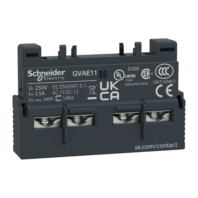 Schneider Electric - Hilfsschalterblock Hilfsschalter GVAE11TQ 1S, 1Ö − 20 Stück
