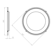 Kaiser - Zubehör/Ersatzteile für Leuchteneinbaugehäuse Frontteil HaloX 250 1283-63 200mm f. Sichtbeton
