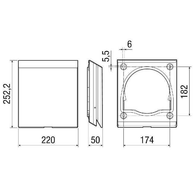 Maico - Zubehör/Ersatzteile für Ventilatoren Außenabdeckung PP 45 AE Edelstahl