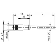 Telegärtner - Konfektionierte Leitung für steckbare Gebäudeinstallation STX M12x1 VL 100017440 D-kod. Cat.5
