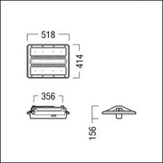 Zumtobel - Hallen-Reflektorleuchte LED-Hallenleuchte CR2PLM13k840PCWBBCWH 840, weiß − 1 Stück