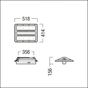 Zumtobel - Hallen-Reflektorleuchte LED-Hallenleuchte CR2PLM13k840PCWBBCWH 840, weiß − 1 Stück