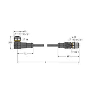 Turck - Konfektioniertes Sensor-Aktor-Kabel Aktuator- u. Sensorleitung WKC4TP7X215RSC4T/TEL PVC