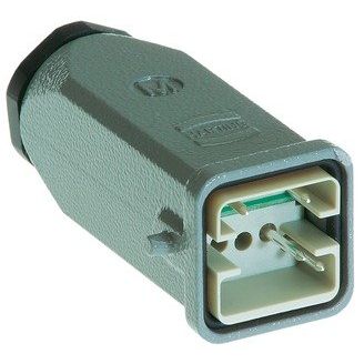Harting - Kontakteinsatz für Rechtecksteckverbinder Einsatz Polycarbonat 09120062792 Buchse 10A RAL 7032