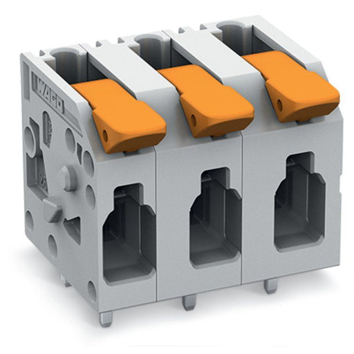 WAGO - Leiterplattenklemme Hebel 2604-1303/000-016 4mm²,grün-gelb − 100 Stück