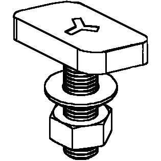 Niedax - Hammerkopfschraube HM 410/90 − 50 Stück
