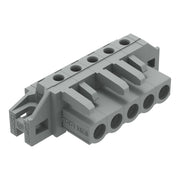 WAGO - Leiterplattensteckverbinder THT-Federleiste abgewink. 232-235/031-000 Rastermaß 5mm,grau − 50 Stück